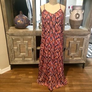 Abstract Print Long Maxi Dress